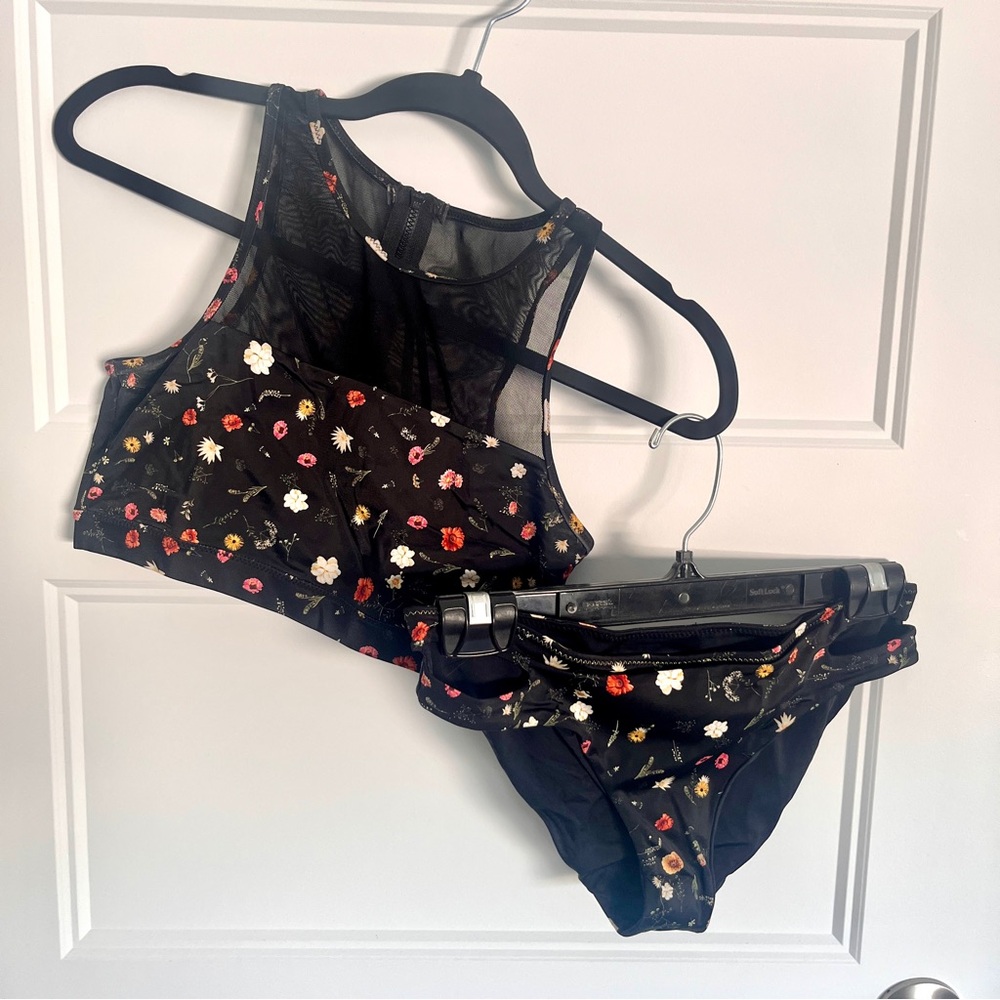Floral Black Women's Bikini